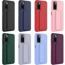 Case 4U Xiaomi Redmi Note 11 / 11s Kılıf Stand Olabilen Mat Yüzey Kaliteli TPU Silikon Qstand Arka Kapak Koyu Yeşil