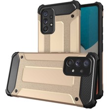 Case 4U Galaxy A33 5g Uyumlu Kılıf Military Armor Çift Katmanlı Crash Silikon Kılıf Altın