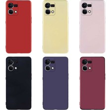 Case 4U Oppo Reno 7 4g Kılıf Klasik Mat Renkli Yumuşak Premier Silikon Lacivert