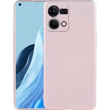 Case 4U Oppo Reno 7 4g Kılıf Klasik Mat Renkli Yumuşak Premier Silikon Rose Gold