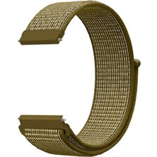Markacase Samsung Galaxy Watch 4 Classic 46 mm R890 Için Dokuma Kordon Zeytin Yeşili(Olive Flak)