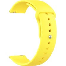 Markacase Samsung Galaxy Watch 4 Classic 46 mm R890 Için Spor Silikon Kordon Sarı