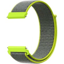 Markacase Samsung Galaxy Watch 4 Classic 42 mm R880 Için Dokuma Kordon Neon Green
