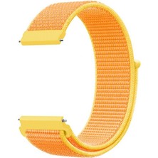 Markacase Samsung Galaxy Watch 4 Classic 42 mm R880 Için Dokuma Kordon Canary Yellow