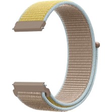 Markacase Samsung Galaxy Watch 4 Classic 42 mm R880 Için Dokuma Kordon Camel