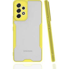 Case 4U Samsung Galaxy A33 5g Uyumlu Kılıf Kamera Korumalı Ultra Ince Buzlu Mat Renkli Parfe Silikon Kapak Sarı