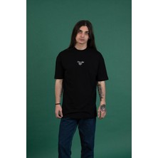 Akçaylar Oversize Baskılı Sıfır Yaka Erkek Penye T-Shirt
