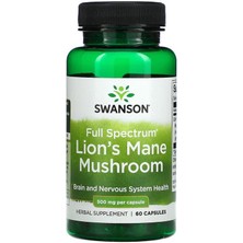 Swanson Full Spectrum Lion's Mane Mushroom 500mg 60 Capsul