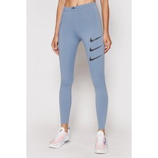 Nike Power Epic Lux Run Division Reflective Lazer Kesim 4 Cepli Toparlayıcı Mavi Tayt