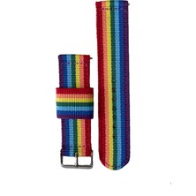 Markacase Huawei Watch Gt - Gt 2 46 - Gt 2 46 Pro Için Pantheon Şeritli Kordon Kayış Gökkuşağı