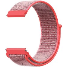 Markacase Samsung Galaxy Watch 4 Classic 46 mm R890 Için Dokuma Kordon Pembe