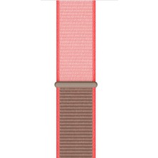 Markacase Samsung Galaxy Watch 4 Classic 42 mm R880 Için Dokuma Kordon Neon Pembe