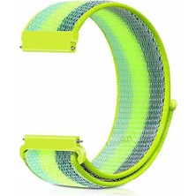 Markacase Samsung Galaxy Watch 4 Classic 42 mm R880 Için Dokuma Kordon Yeşil Çizgili