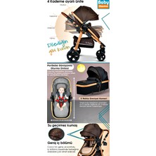 Yeni Ekonomi Paket Baby Home 940 Travel Sistem Bebek Arabası Ve 508 Ahşap Anne Yanı Sepet Beşik