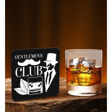 Bk Gift Kişiye Özel Viski Bardağı ve Ahşap Bardak Altlığı Hediye Seti - Model 21