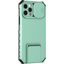 Vshop Iphone 13 Green Için Sürgülü Camshid Telefon Kılıfı (Yurt Dışından)