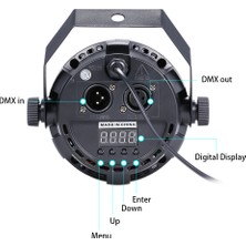 Kkmoon 10W Rgb Uv Cob LED Par Lige Kablosuz Uzaktan Kontrol Sahne Aydınlatması - Siyah (Yurt Dışından)