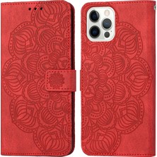 Yue Store Iphone 13 Pro Red Için Mandala Deri Kılıf (Yurt Dışından)