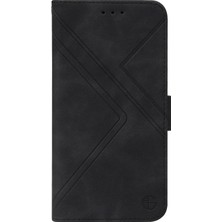 Yue Store Geometrik Çizgi Pu Kılıfı Foriphone 13 Pro Black (Yurt Dışından)