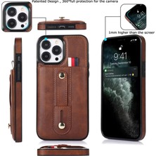 Yue Store Iphone 13 Pro Brown Için Cüzdan Deri Kılıf (Yurt Dışından)