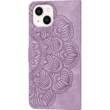 Yue Store Iphone 13 Mini Mor Için Mandala Deri Kılıf (Yurt Dışından)