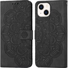 Yue Store Iphone 13 Mini Siyah Için Mandala Deri Kılıf (Yurt Dışından)