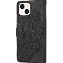 Yue Store Iphone 13 Mini Siyah Için Mandala Deri Kılıf (Yurt Dışından)