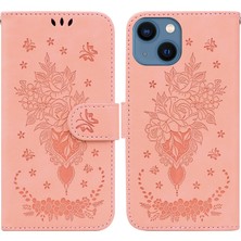 Yue Store Iphone 13 Mini Pembe Için Deri Telefon Kılıfı (Yurt Dışından)