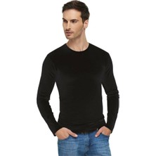 Tutku Elit Elastan Sıfır Yaka Uzun Kol Erkek Atlet