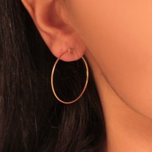 Adil İdil Kuyumculuk İnce Taşsız Tel Halka Küpe