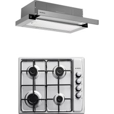 Kumtel Inox Ankastre 2 Li Set  (Ocak-Aspiratör)