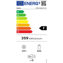 Regal NFK 54020 E lG 344 lt No-Frost Buzdolabı