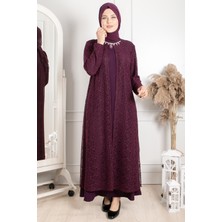 Modaviki Kolye Detaylı Abiye Mürdüm MDA2220