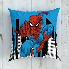 Lisanslı Disney Spiderman City Pamuk Lisanslı Kırlent