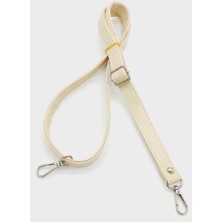 Angel Çanta Aksesuar Krem 125X2 cm Çanta Sapı Sürgütlü Gümüş Metal