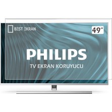 Best Ekran Phılıps 49PUS7909 Tv Ekran Koruyucu - Philips 49" Inç Tv Ekran Koruyucu Şeffaf Paneli