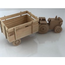 Wood Kids Ahşap Boyanabilir Büyük Boy Oyuncak Traktör