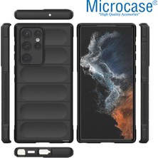 Microcase Samsung Galaxy S22 Ultra Miami Serisi Darbeye Dayanıklı Silikon Kılıf - Siyah