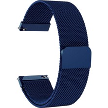 Markacase Samsung Galaxy Watch 4 44 mm R870 Için Metal Milanese Kordon Lacivert