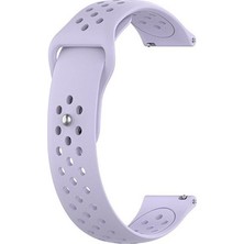 Markacase Samsung Galaxy Watch 4 44 mm R870 Için Delikli Pimli Kordon Lila