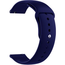 Markacase Samsung Galaxy Watch 4 44 mm R870 Için Spor Silikon Kordon Lacivert