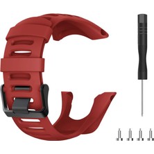 Markacase Samsung Galaxy Watch 4 44 mm R870 Için Delikli Pimli Kordon Bordo