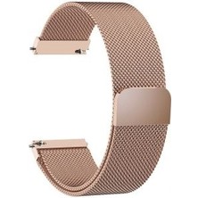 Markacase Samsung Galaxy Watch 4 40 mm R860 Için Metal Milanese Kordon Rose Gold