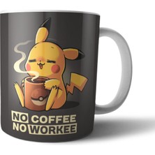 Pixxa Pokemon Pikachu No Coffee No Workee Kupa Bardak Model 1