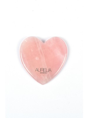 Aurelia Flat Heart Rose Quartz Yassı Kalp Şekilli Gua Sha Taşı Pembe Kuvars
