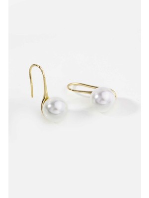 So CHIC 18 Ayar Sarı Altın Kaplama Gümüş Inci Küpe