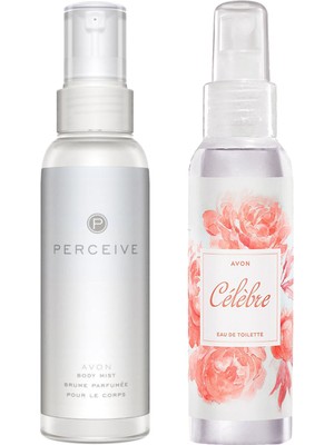 Avon Kadın Vücut Spreyi Seti Perceive ve Celebre 2×100 ml Ferahlatıcı Koku