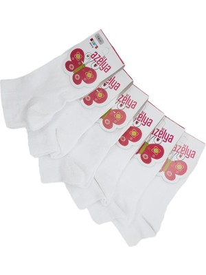 Black Arden Socks 6 Çift 7-8 Yaş Beyaz Renkli Kız Çocuk Patik Çorap BT-0598