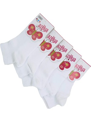 Black Arden Socks 6 Çift 7-8 Yaş Beyaz Renkli Kız Çocuk Patik Çorap BT-0598