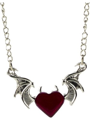 Touz Moda Devil Red Heart Kolye